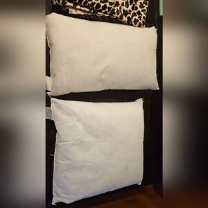 White Pillow Set Inserts And Fabric